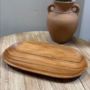 Brown Wooden Serving Platter